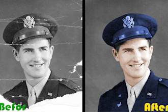 do retouch image and replace image and color corrections