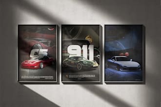 design a custom car poster for car enthusiasts