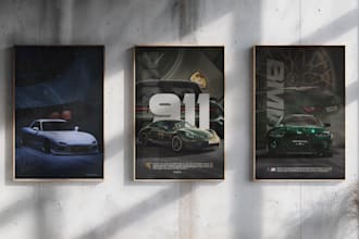 create a custom car poster from your photos