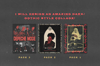 design an amazing punk grunge dark gothic collage