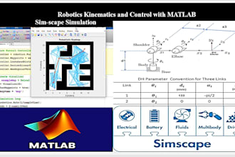 tasks about robotics kinematics with simscape simulation