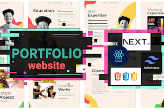 build customized responsive portfolio website with reactjs nextjs