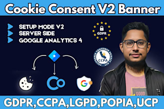 setup cookie consent banner, google consent mode v2, gdpr, cookie consent v2