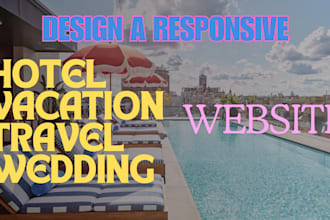 design hotel booking website travel website vacation website wedding website
