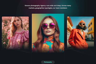 photographer website design with booking