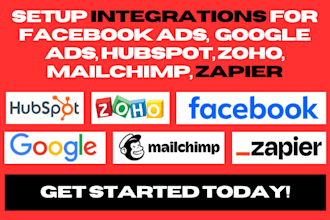 do integration for  facebookads hubspot,pipedrive zapier,zoho,google ads