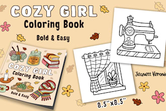 create bold and easy coloring book pages for kids and adults