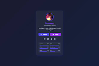 make a card website for you