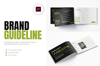 design brand style guide identity with minimalist logo for your business