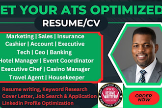 write hospitality resume, entertainment, chef, sales manager CV