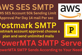 provide SMTP providers like AWS ses, sendgrid, postmark, mailgun and more