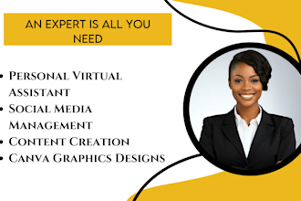 be your creative social media manager and executive virtual assistant