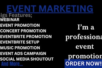 event promotion, eventbrite promotion setup expert, maximize your event