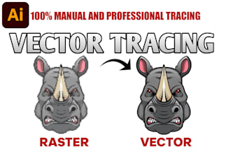 do vector tracing, redraw logo and convert to vector, raster to vector