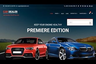design car detailing website, car rental website, car wash website auto repair