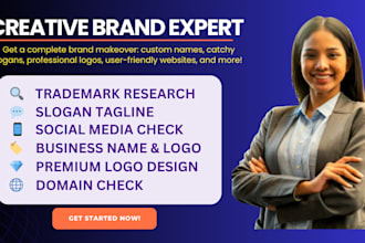 create your brand name, business name, company name, slogan and logo tagline