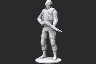 do 3d modeling, 3d rendering, action figures, 3d sculpture ready for stl file