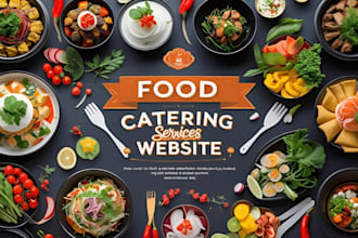design food catering website, online food ordering website, food truck website