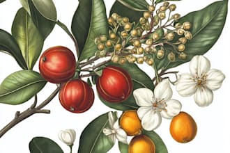 create botanical illustration art for you