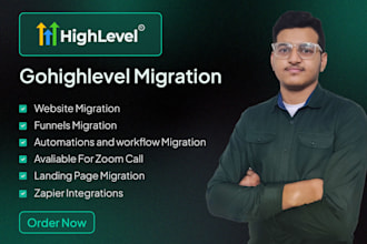 migrate clickfunnels, gohighlevel, kajabi website funnel automation expert