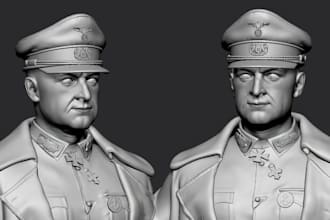 sculpt realistic 3d head 3d face model 3d full body bust model for 3d printing