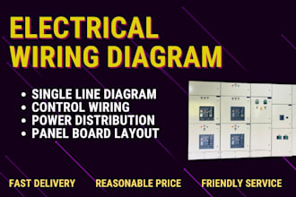 draw any electrical wiring diagram,control diagram,panel layout