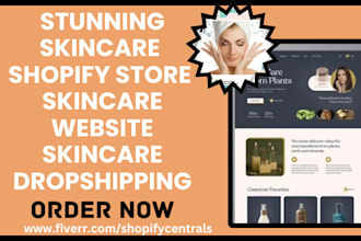 design stunning skincare shopify store skincare website skincare dropshipping