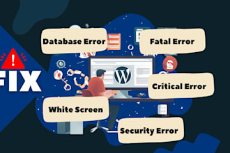 fix database error, fatal error, critical error and white screen error