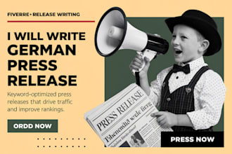 write professional german press release, article submission on top german news