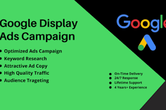 create and optimize high quality display ads campaign ,retargeting , remarketing
