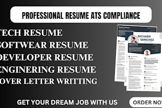 do  engineering resume, tech resume writing, software developer resume writing