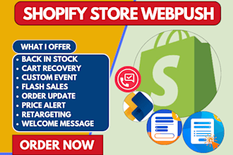 shopify store webpush pushowl firepush aimtell hextom rocket push push engage