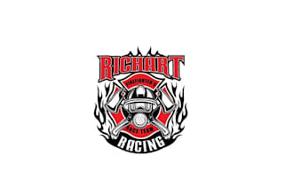 design firefighter race team logo