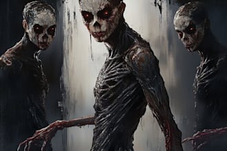 paint fantasy horror art and any character