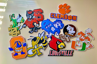 make collage sports team logo for event and league