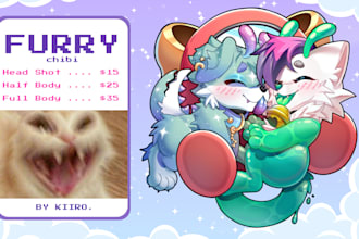create a chbi furry character for your fursona