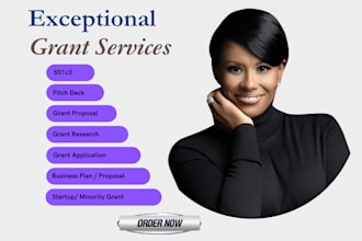 write grant proposal grant application research pitch deck business plan