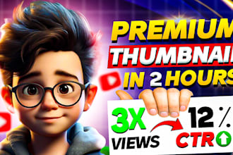 do attractive, clickbait and best youtube thumbnail design