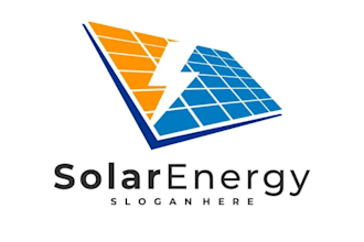 make electrical solar panel, energy and power logo
