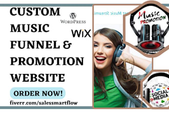 build music record label sound cloud organic promotion website song video funnel