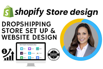build shopify dropshipping store design and ecommerce website development set up