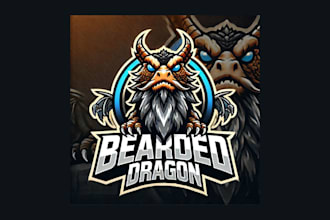 do amazing bearded dragon mascot logo for your business