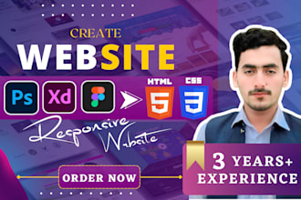 convert PSD to HTML, xd to html, figma to HTML, pdf to HTML responsive website
