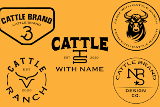 design custom western cattle brand logo for ranch and farm