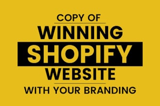 build shopify store or dropshipping ecommerce store