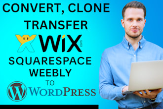 redesign, clone, migrate, wix weebly, figma to wordpress website design