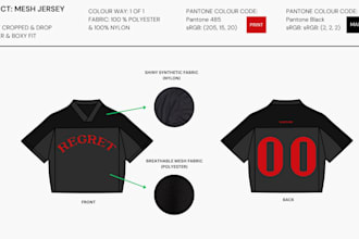 create clothing tech pack