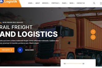 logistics website, trucking, freight, cargo, and moving company website logistic