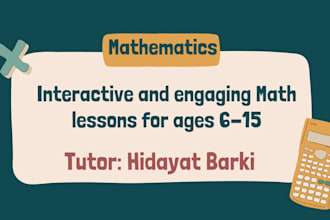help student of ages 6 to 15 years to learn math