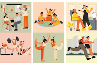 draw flat vector illustrations